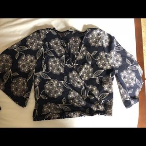 Paper Crane Bell-Sleeved Blouse